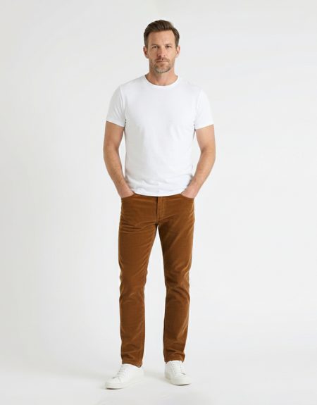 Men's regular fit corduroy pants